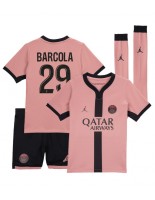 Paris Saint-Germain Bradley Barcola #29 Alternativní dres pro děti 2024-25 Krátký Rukáv (+ trenýrky)